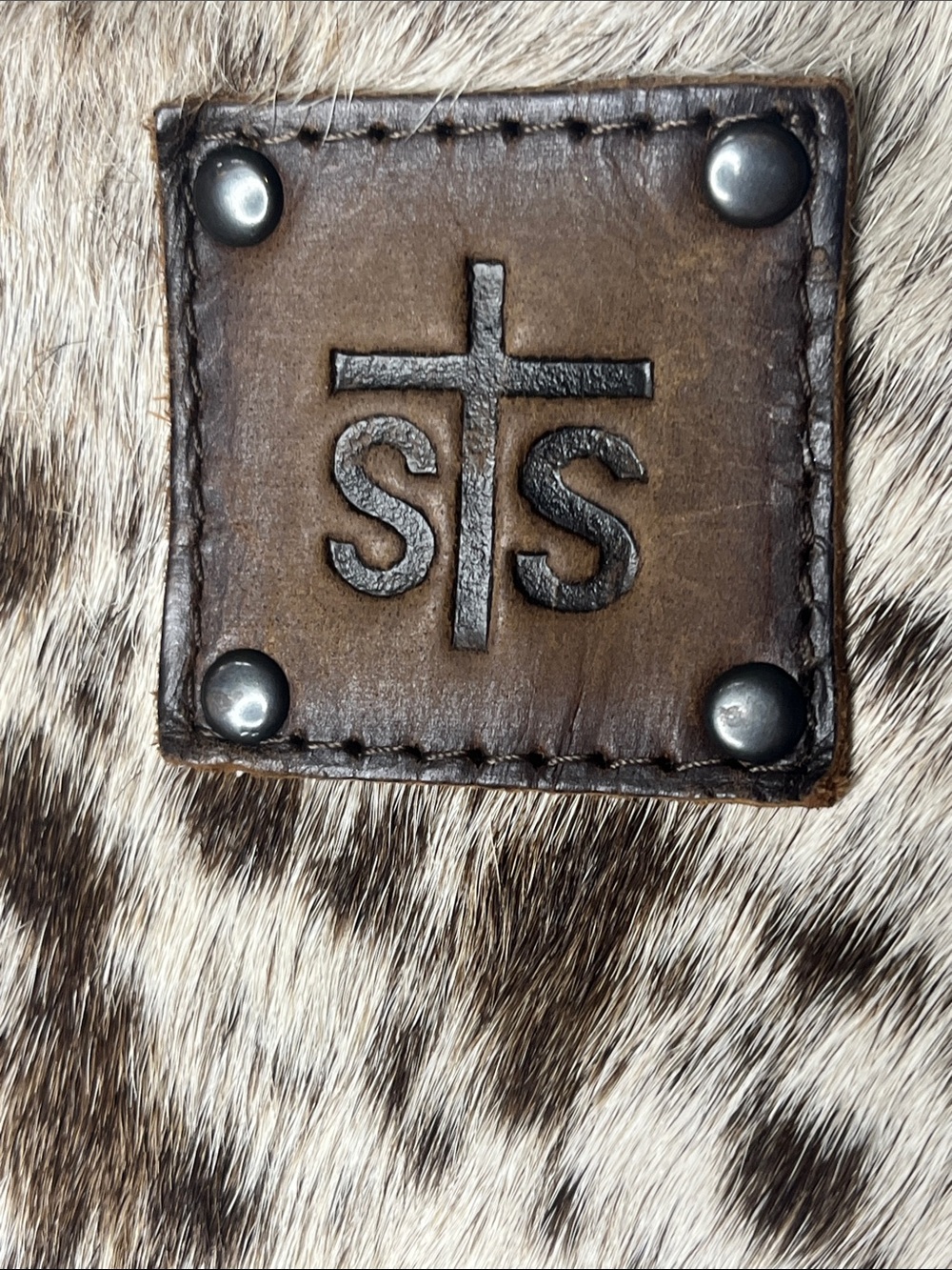 STS Ranchwear Bag - Tote Leather & cowhide Hair Fringe Tassel & Logo EUC - Picture 4 of 13